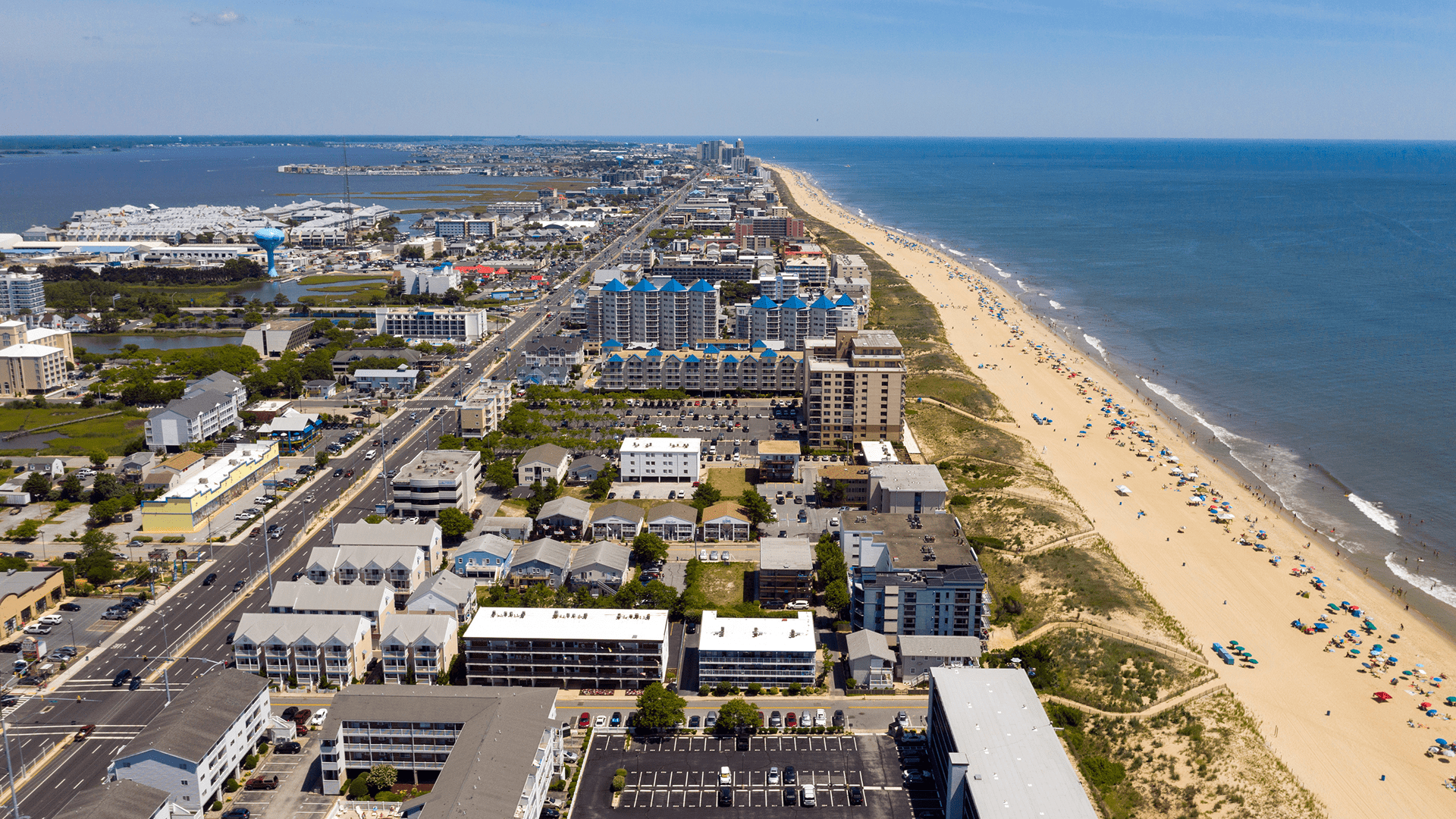 Aerial View of Ocean City Maryland Vacation Rentals and Resorts