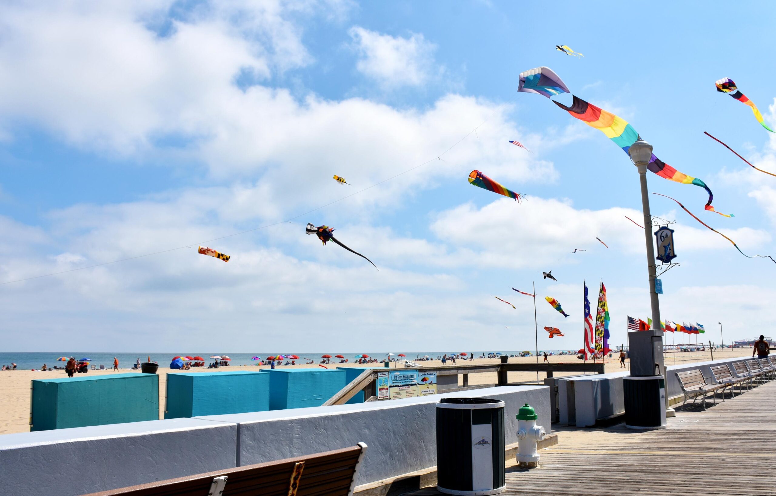 Kites on Dock at one of Ocean City's Events